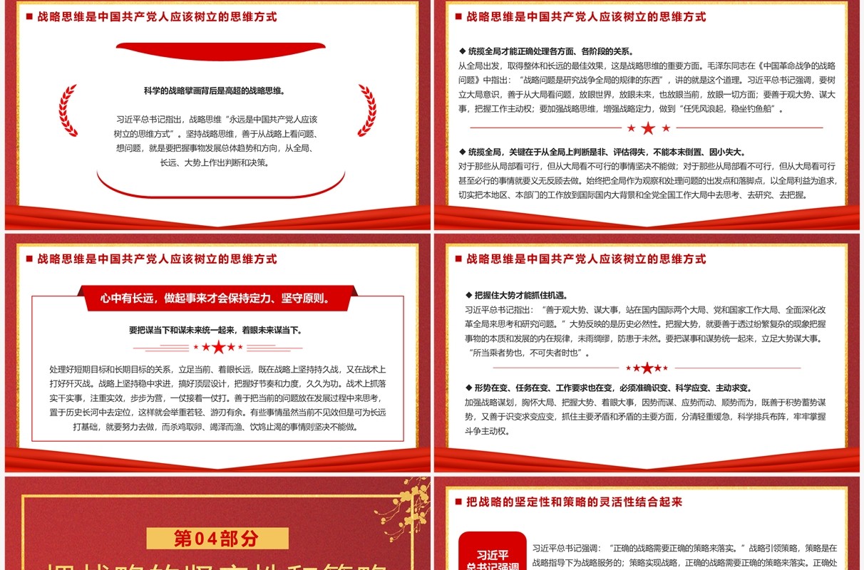中国共产党人应该树立的思维方式PPT模板