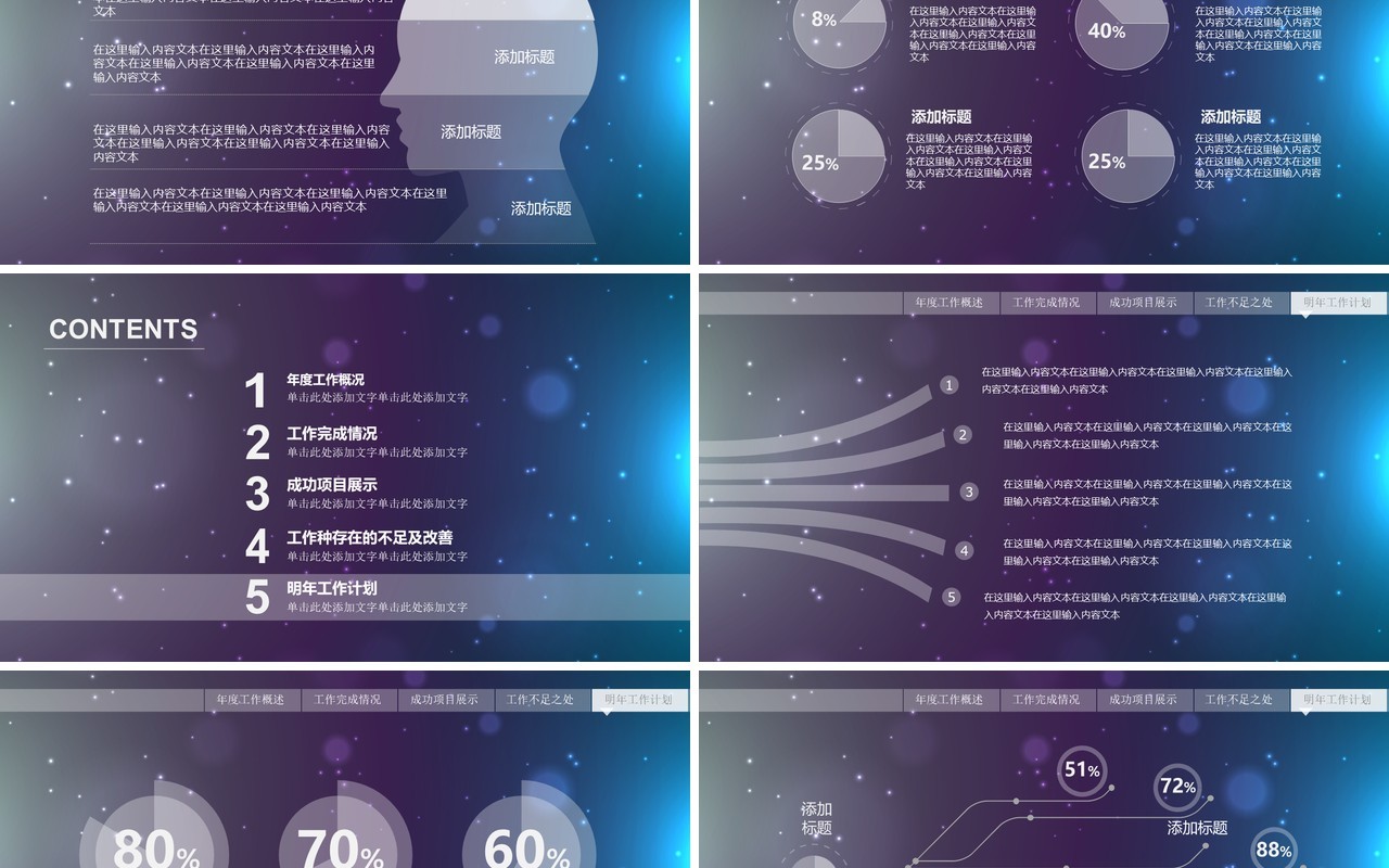 深色科技个人工作汇报总结ppt