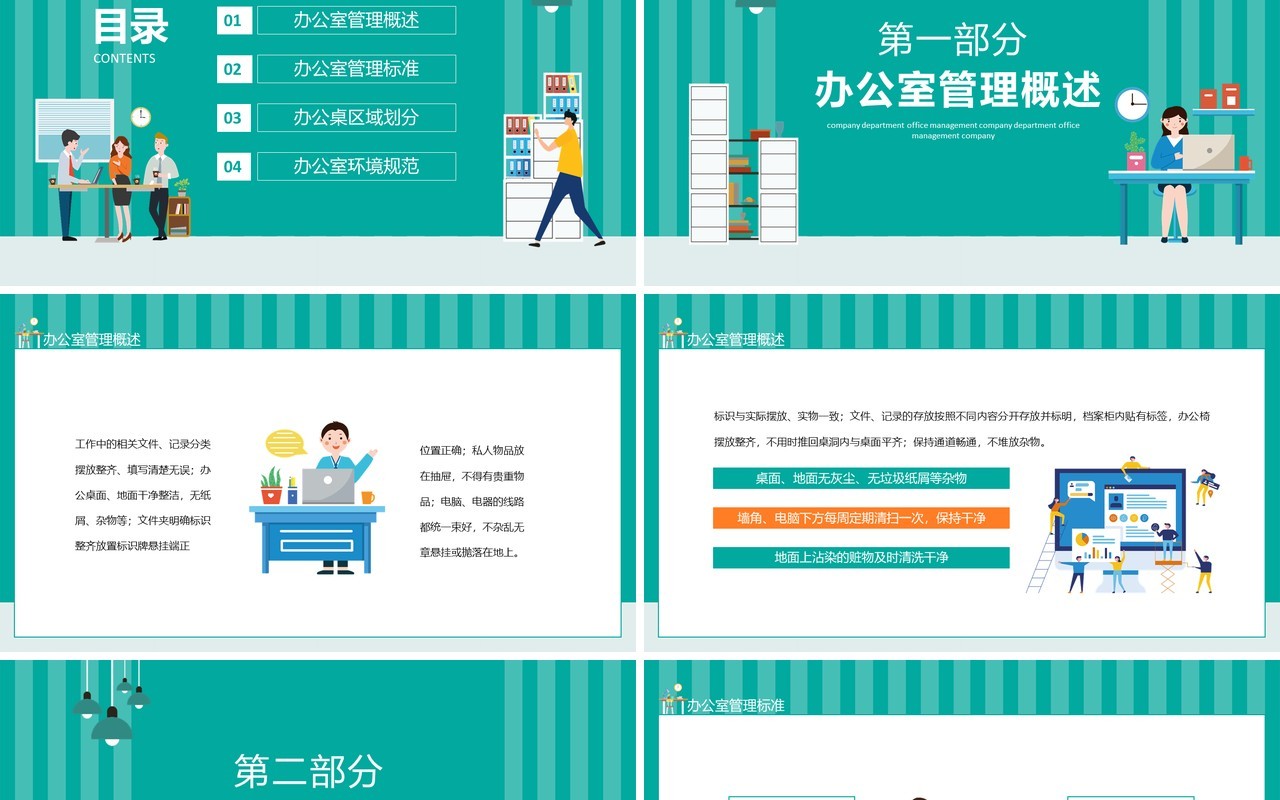 企业办公室环境管理标准培训动态PPT模板