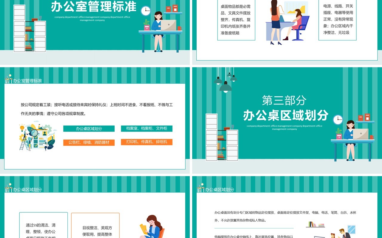 企业办公室环境管理标准培训动态PPT模板