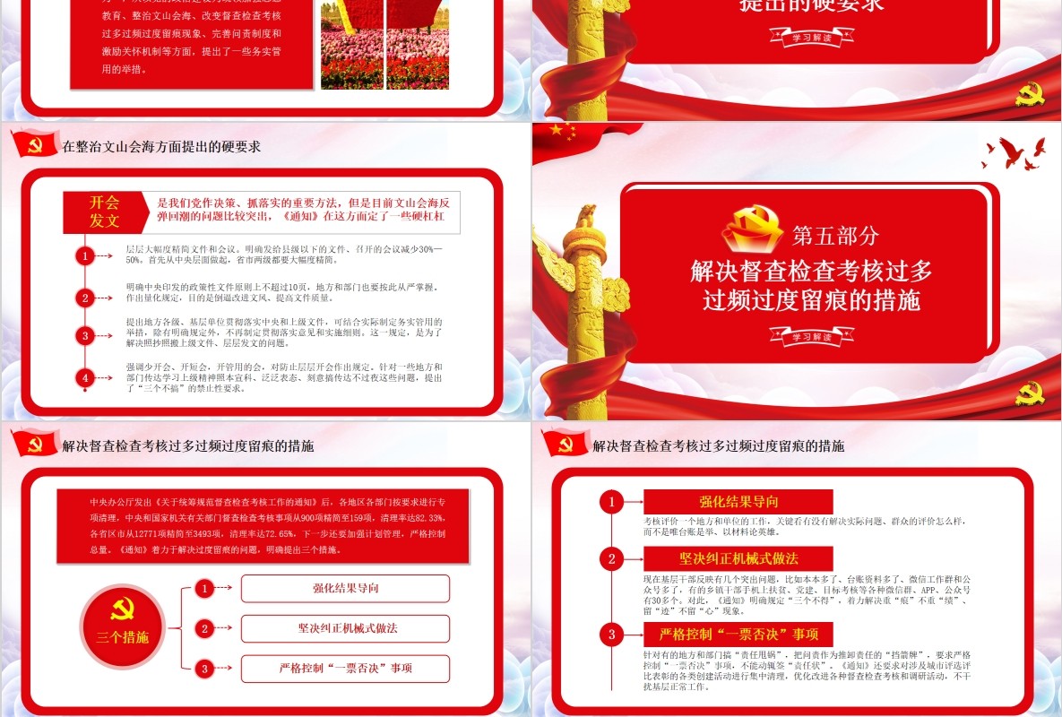 解决形式主义突出问题为基层减负党课PPT模板