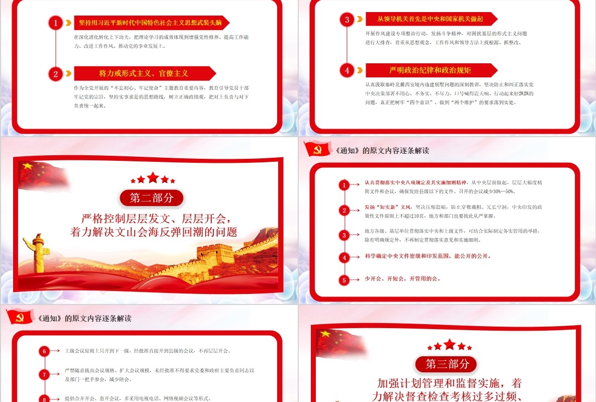 解决形式主义突出问题为基层减负党课PPT模板
