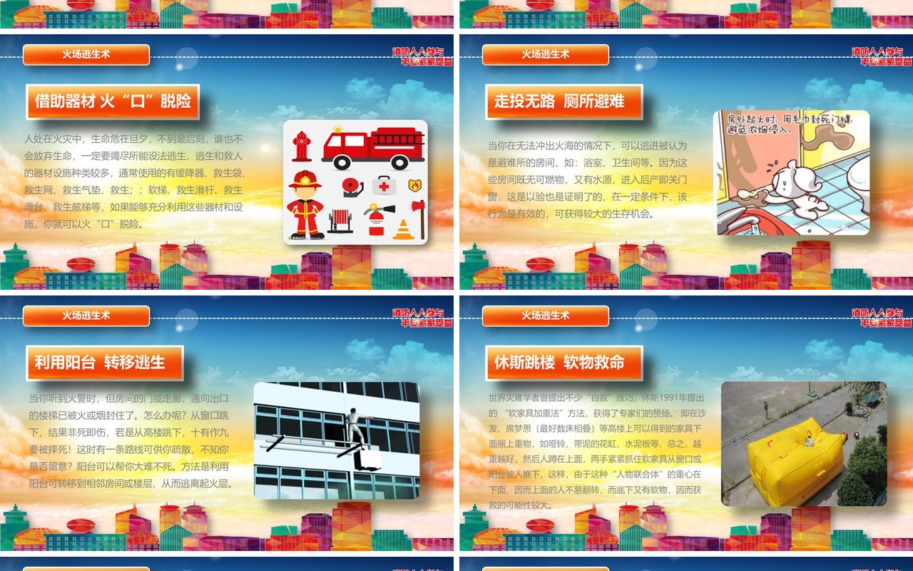 消防救援灭火知识火灾逃生消防安全基础知识培训