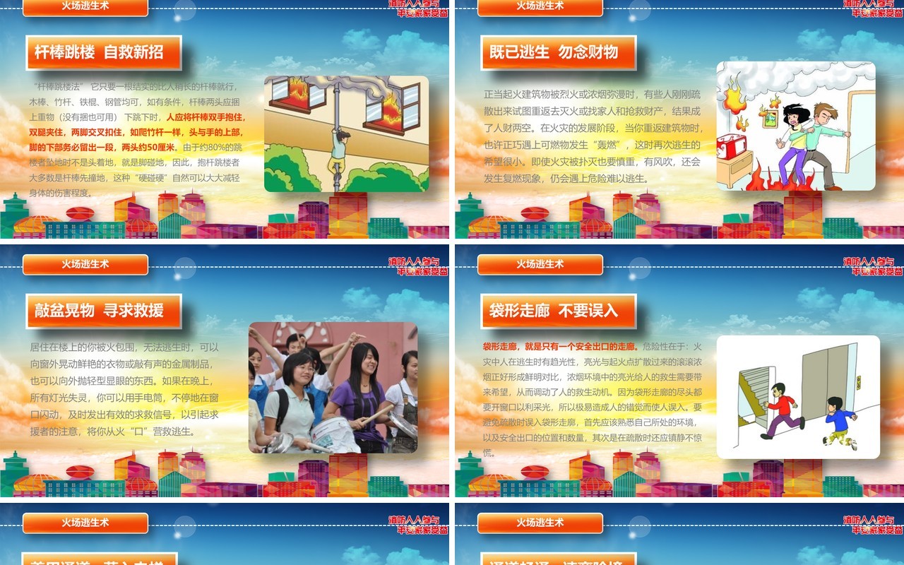 消防救援灭火知识火灾逃生消防安全基础知识培训