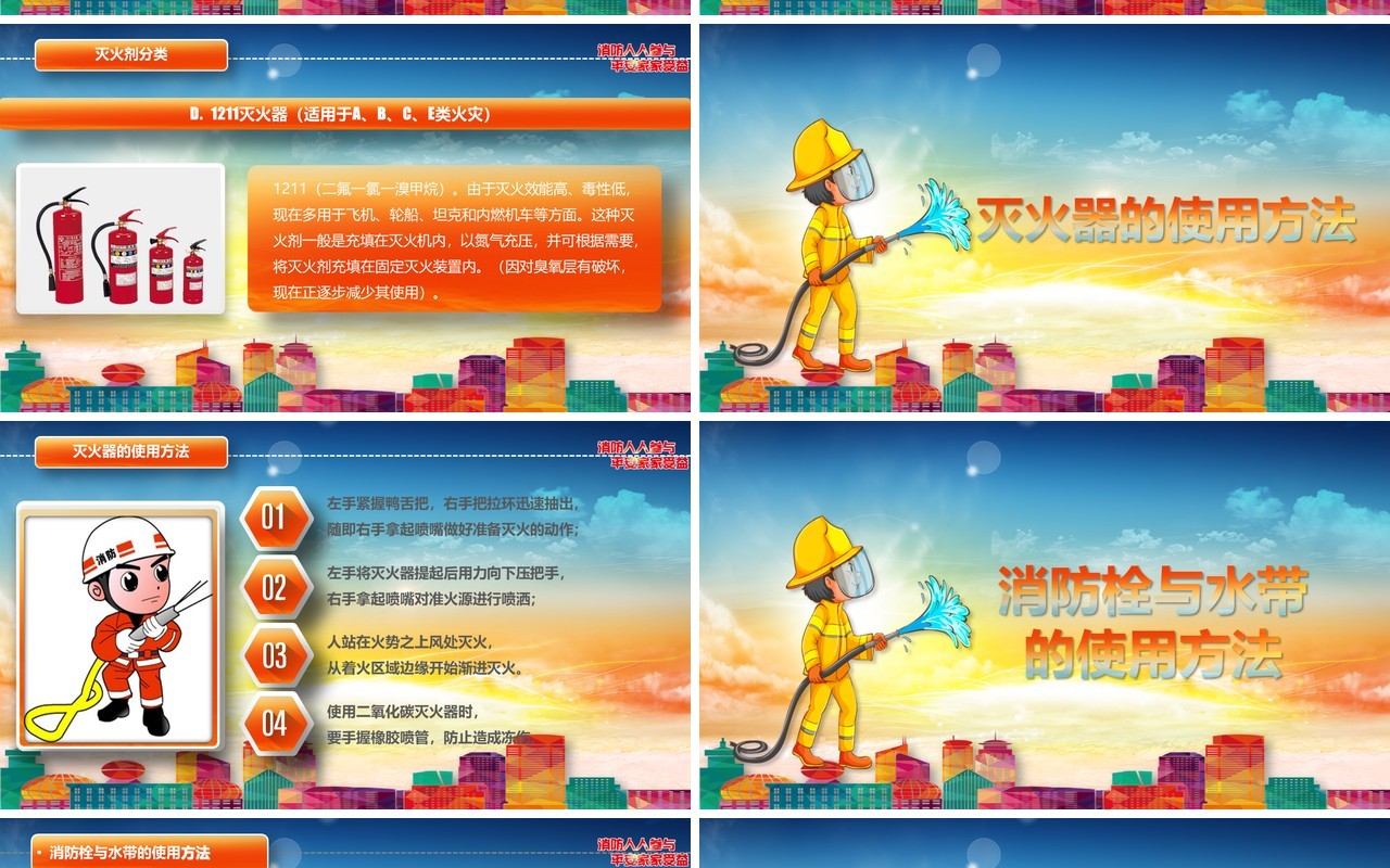 消防救援灭火知识火灾逃生消防安全基础知识培训