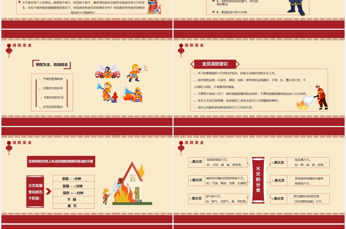 剪纸风节日安全那些事儿春节安全教育通用PPT模板