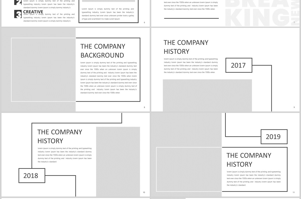 新闻大事件版式排版PPT模板总结汇报Breaking News Powerpoint Template