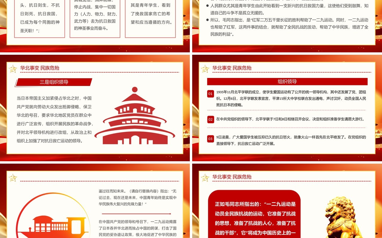 红色党政风以史为鉴共创国强PPT模板