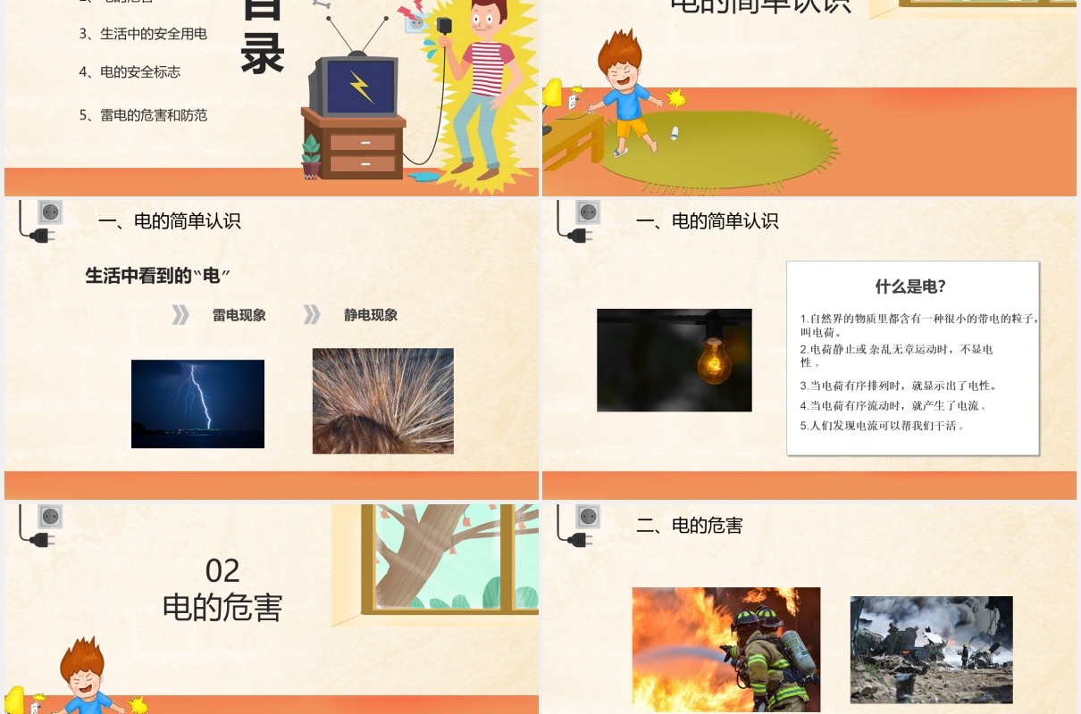 中小学生安全用电主题教育PPT模板