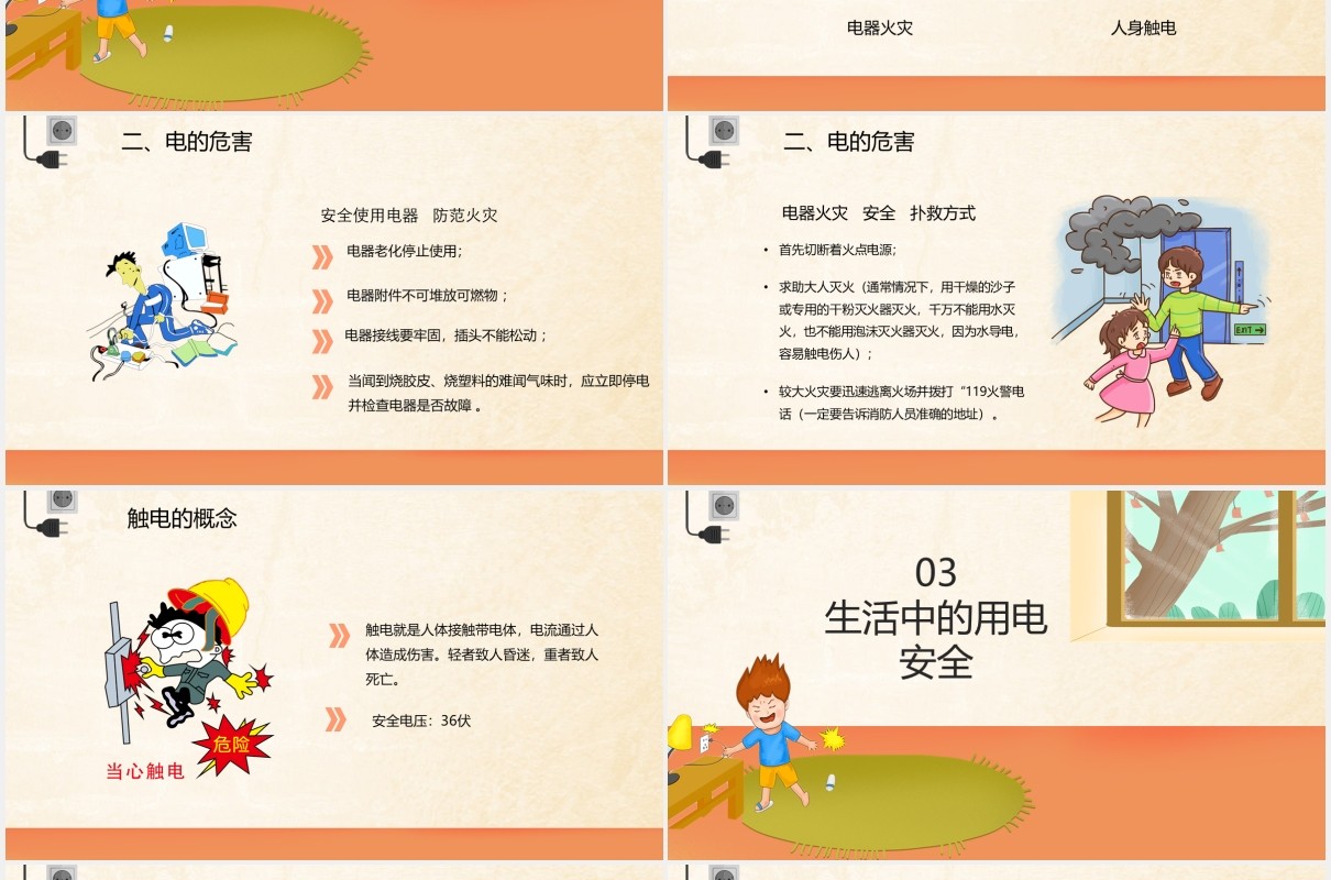 中小学生安全用电主题教育PPT模板
