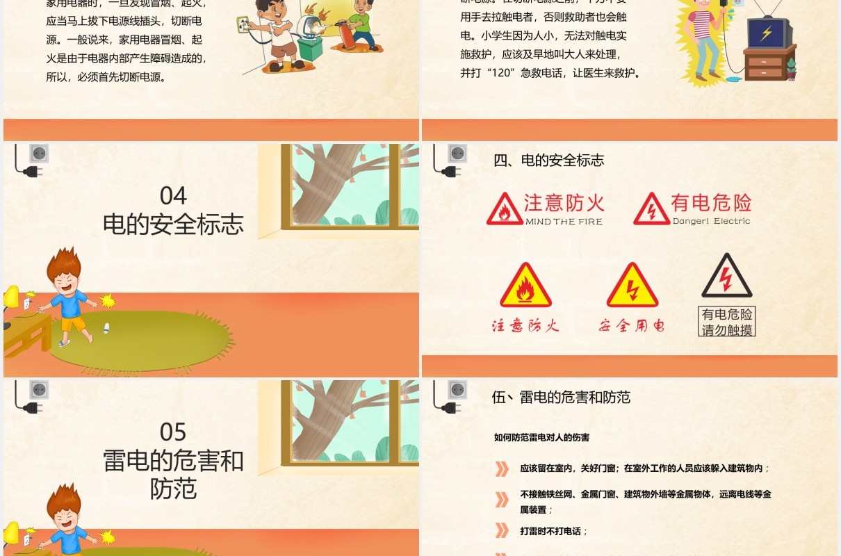 中小学生安全用电主题教育PPT模板