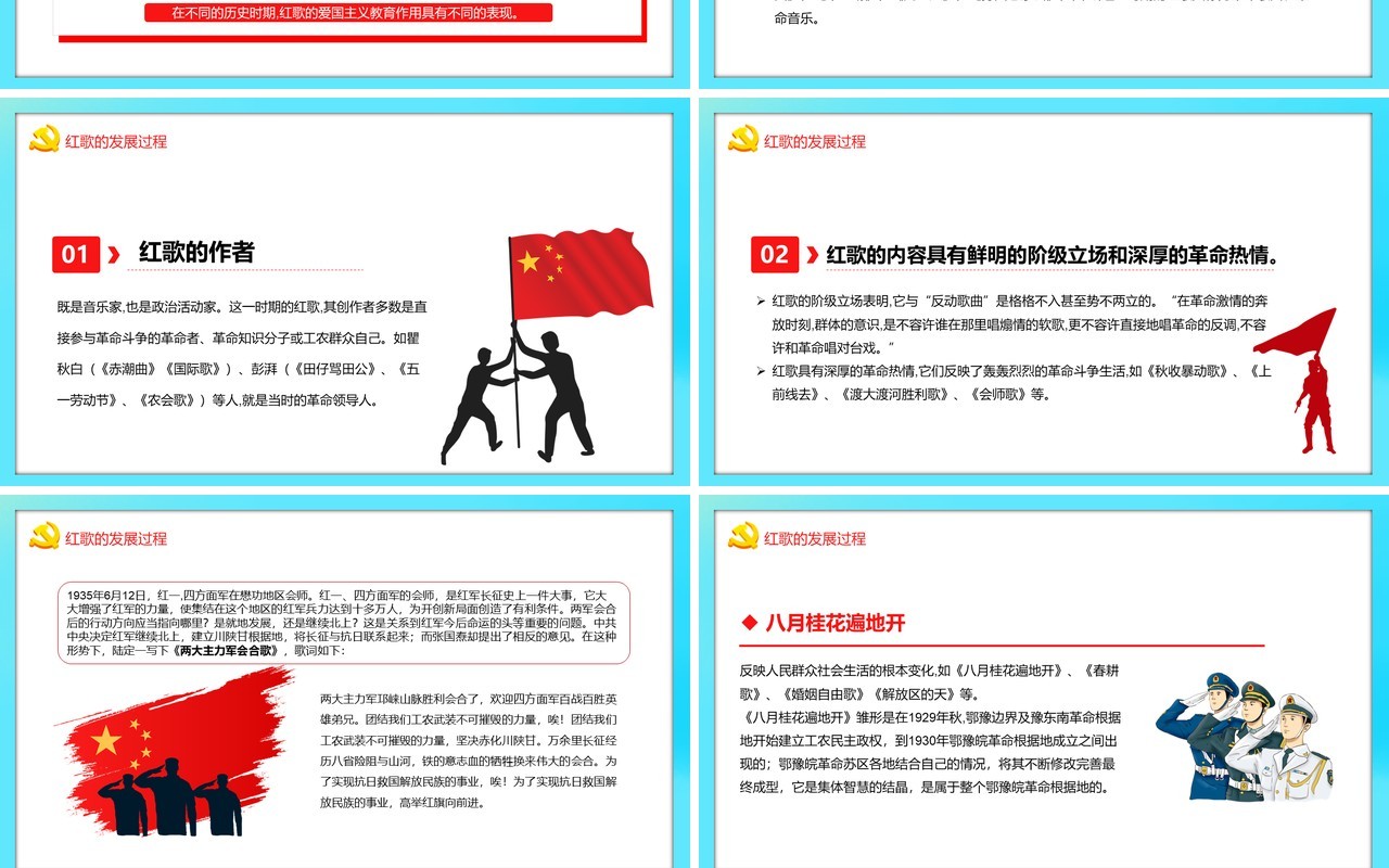 红色党政风我为祖国唱红歌活动宣传介绍PPT模板