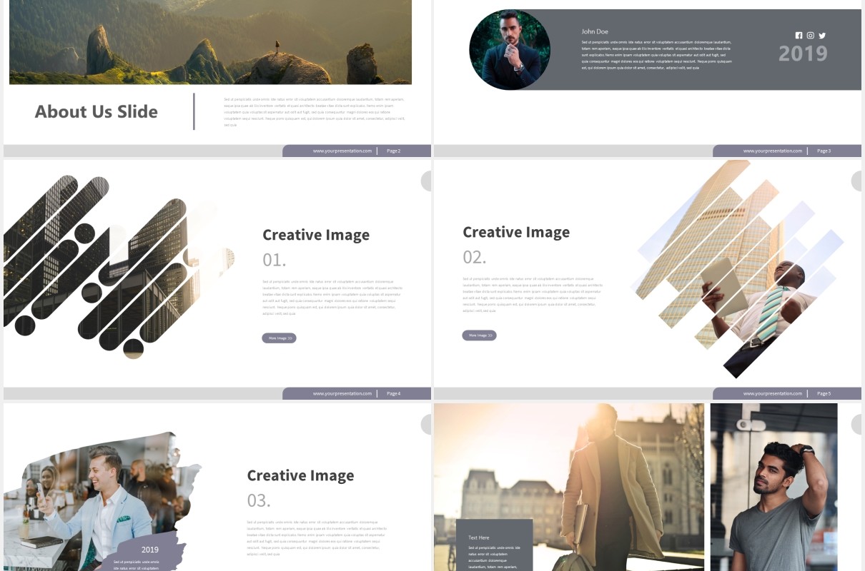 商务商业企业宣传介绍PPT模板bradzo powerpoint template