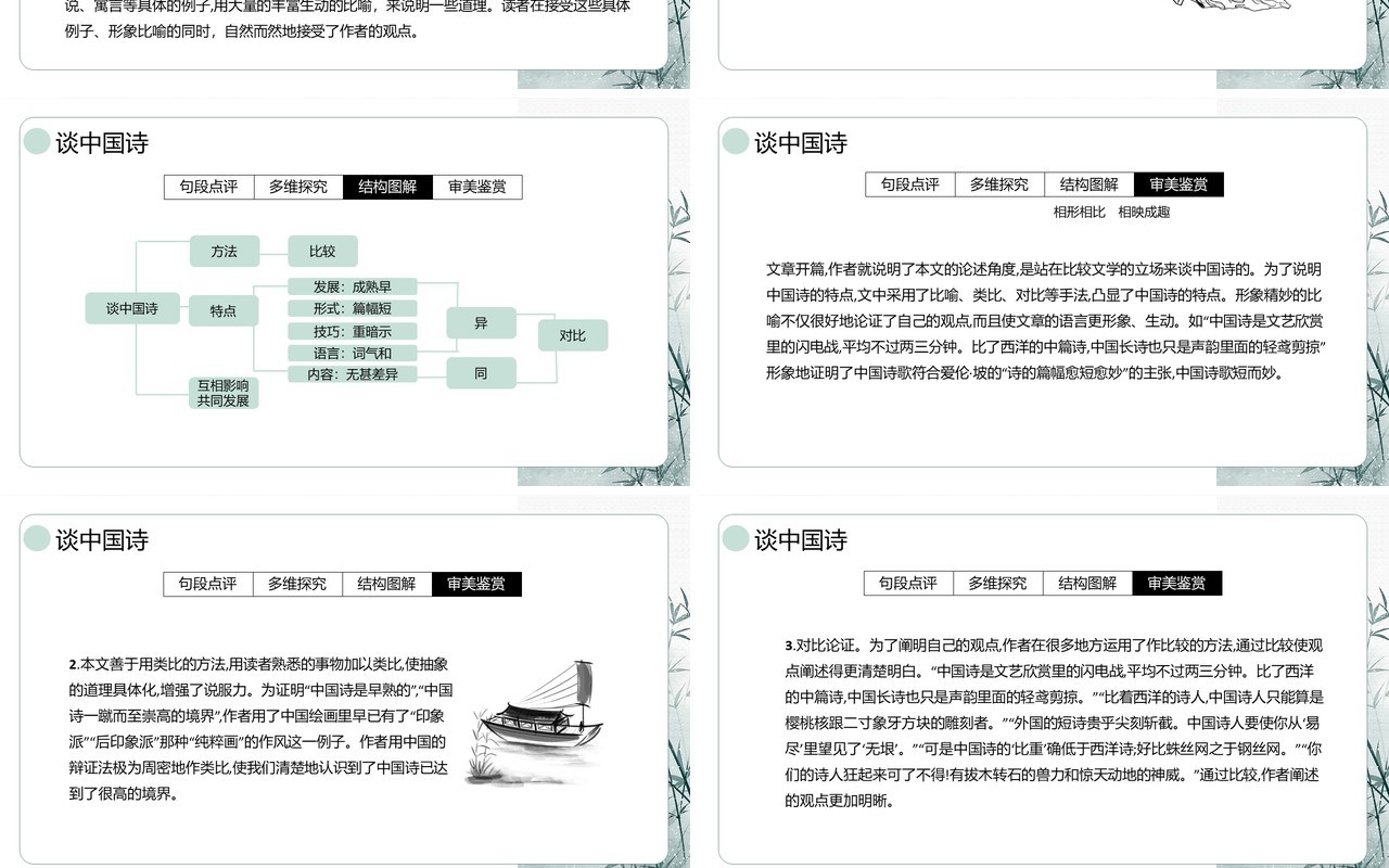 部编版高中语文必修五谈中国诗课件PPT模板