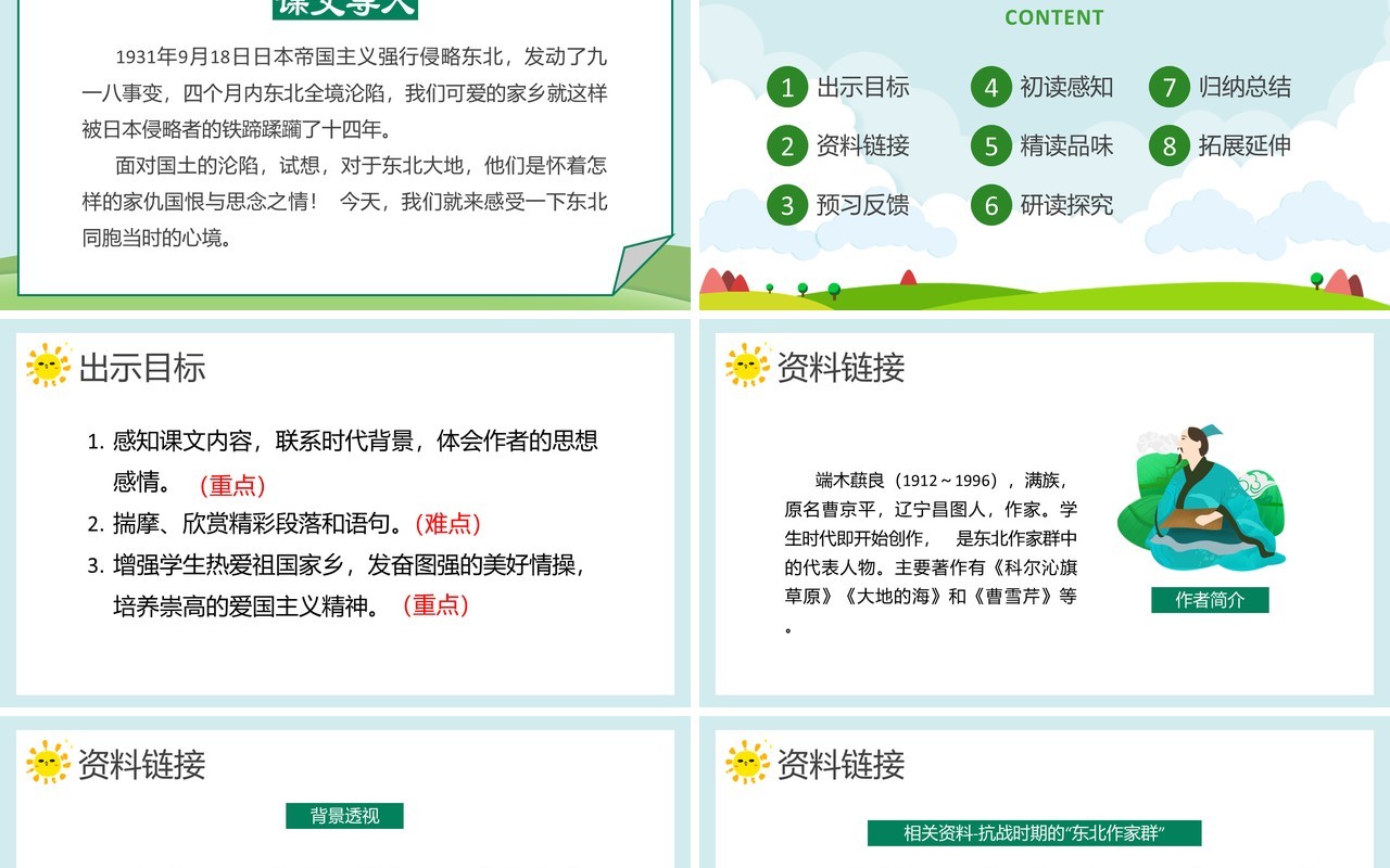 部编版七年级语文下册土地的誓言课件PPT模板