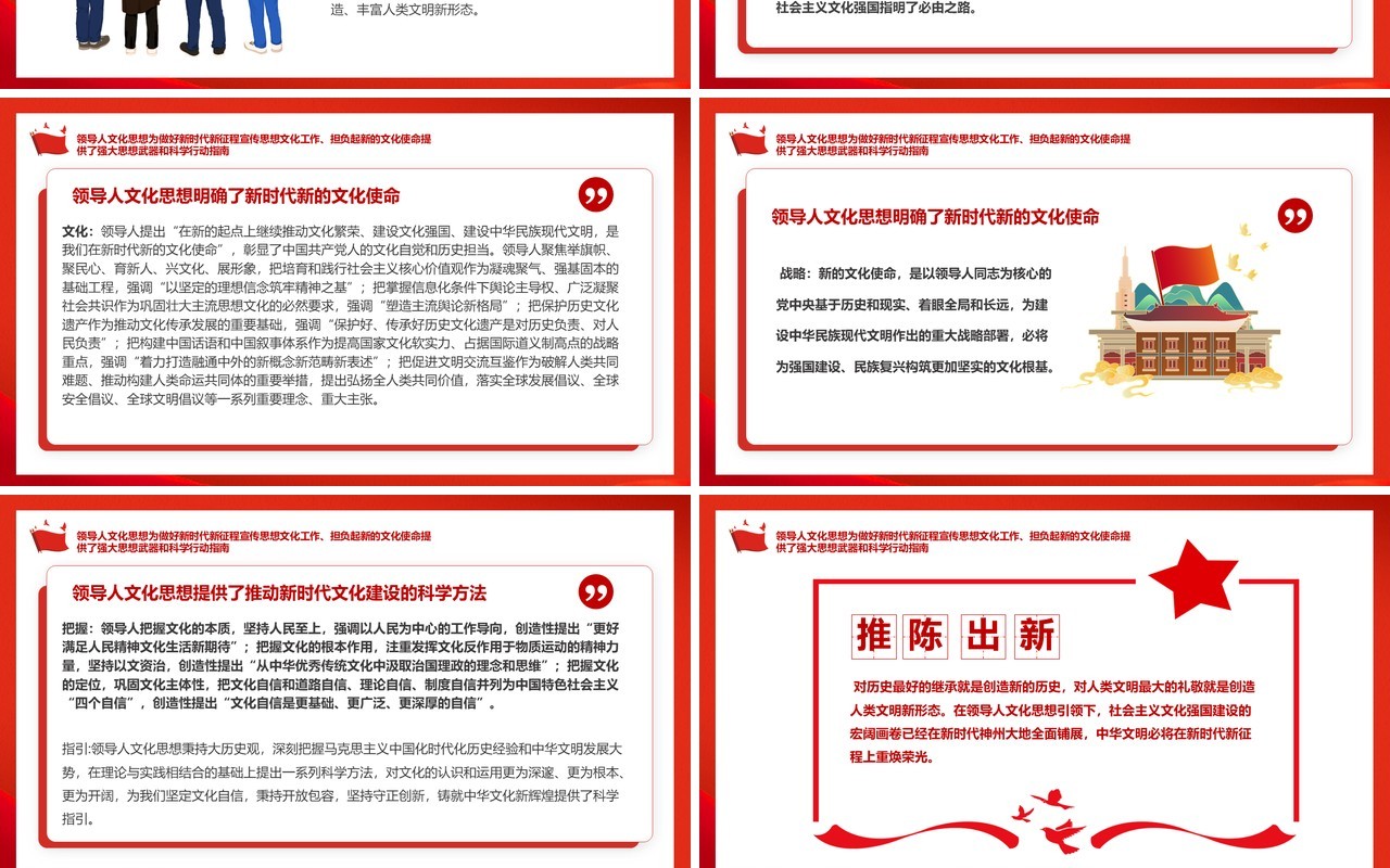 红色党政风强国建设民族复兴PPT模板