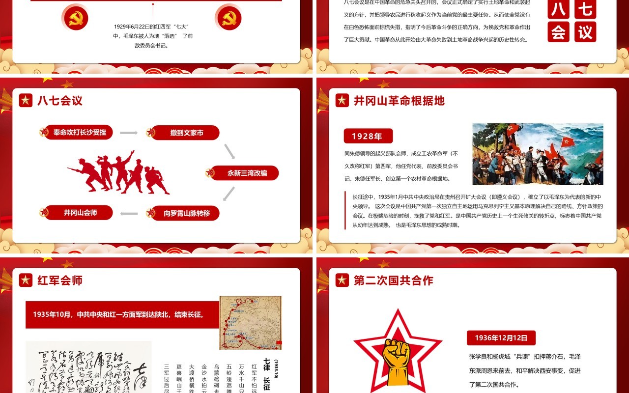 红色毛泽东诞辰纪念日128周年PPT模板