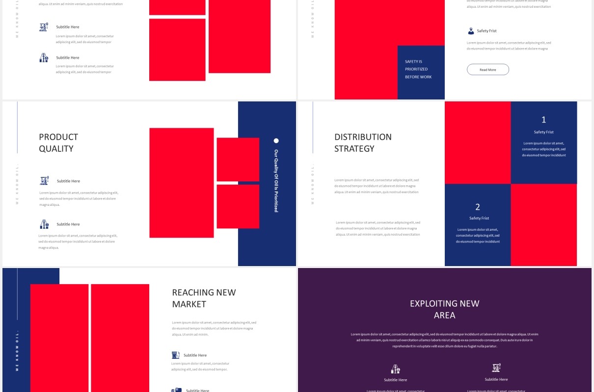 油天然气煤气公司PPT图片排版设计素材Oil & Gas Powerpoint Presentation Template