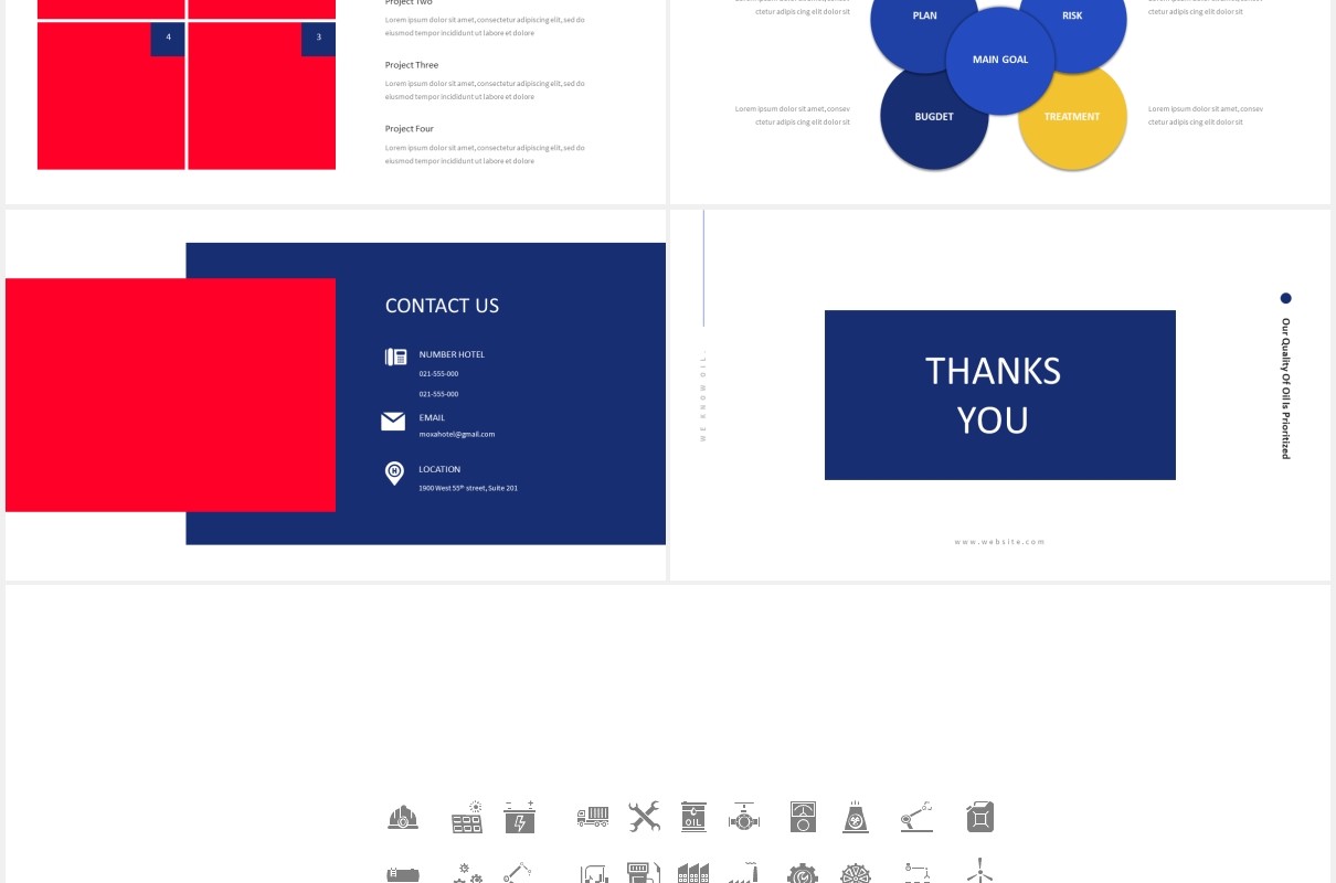 油天然气煤气公司PPT图片排版设计素材Oil & Gas Powerpoint Presentation Template