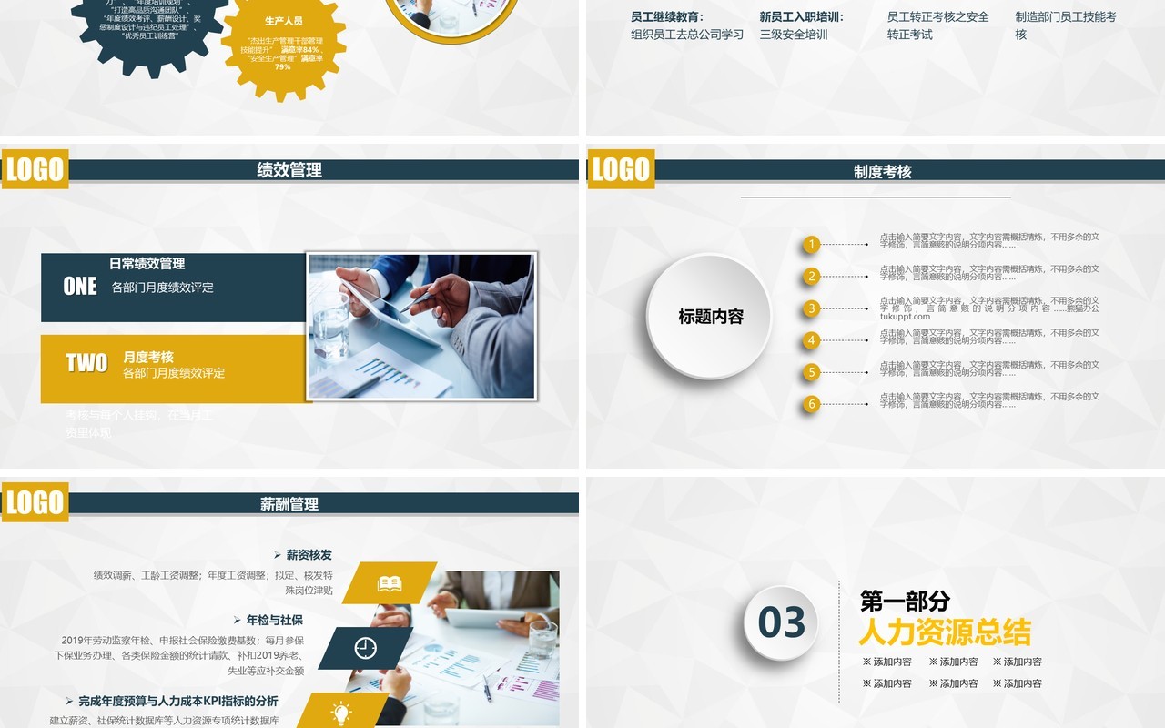人力资源工作计划总结汇报PPT模板2
