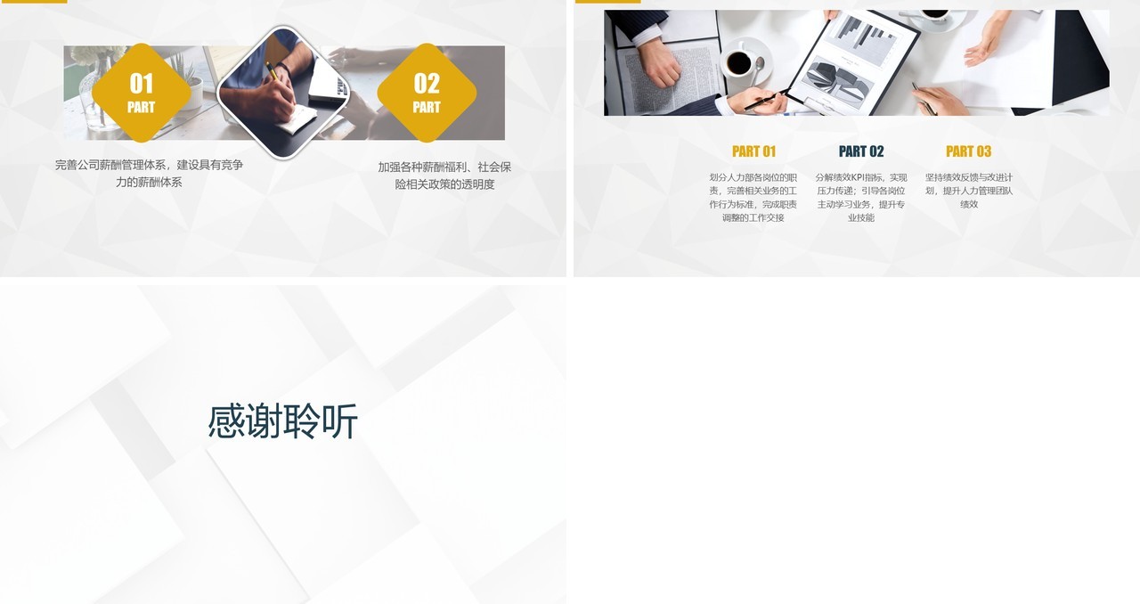 人力资源工作计划总结汇报PPT模板2