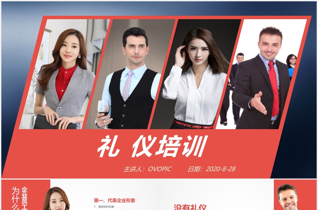 职场商务礼仪培训课件PPT模板