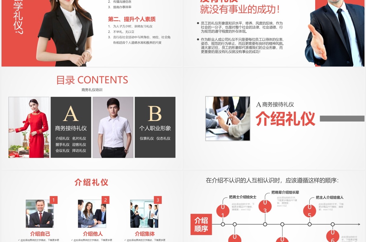 职场商务礼仪培训课件PPT模板