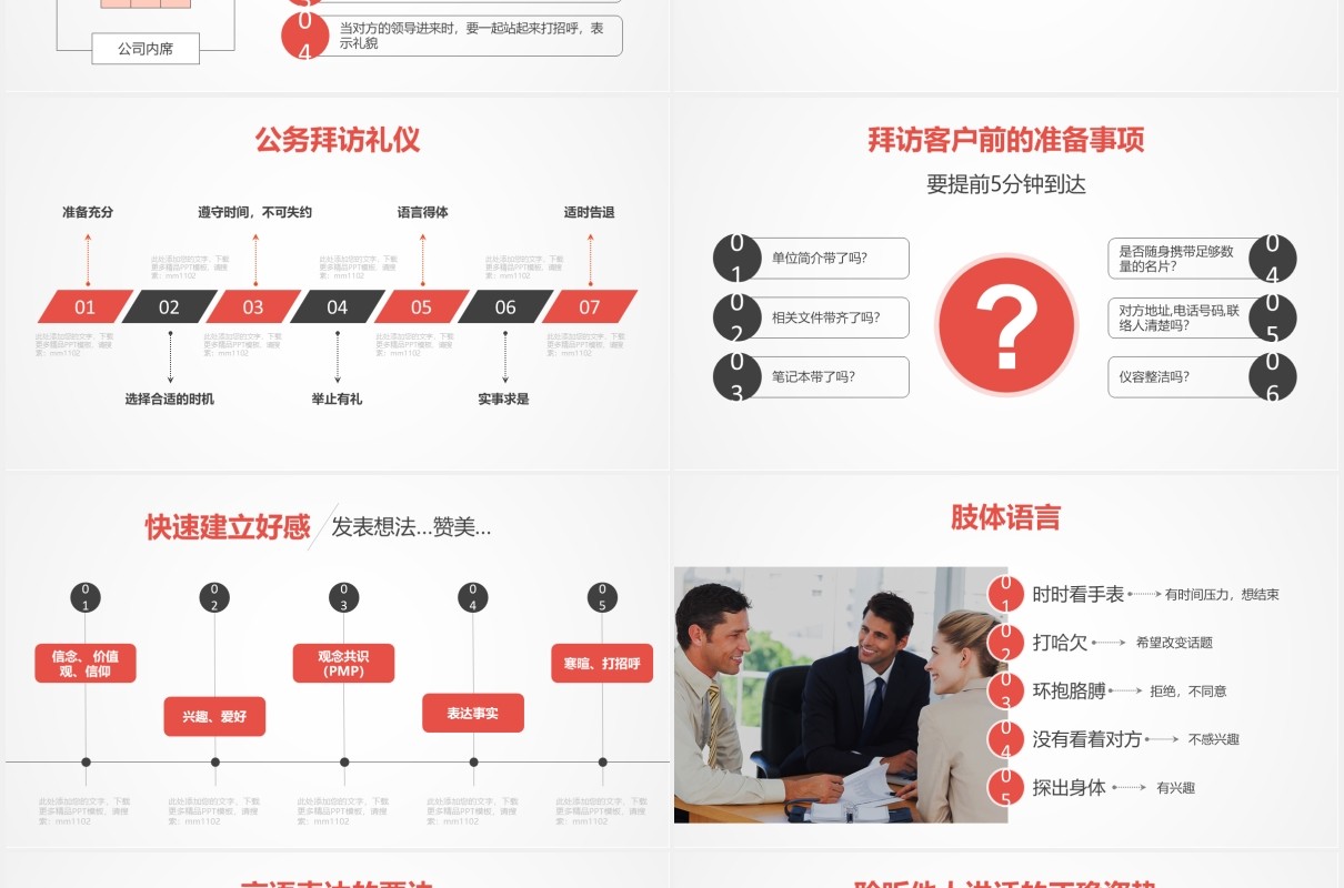 职场商务礼仪培训课件PPT模板