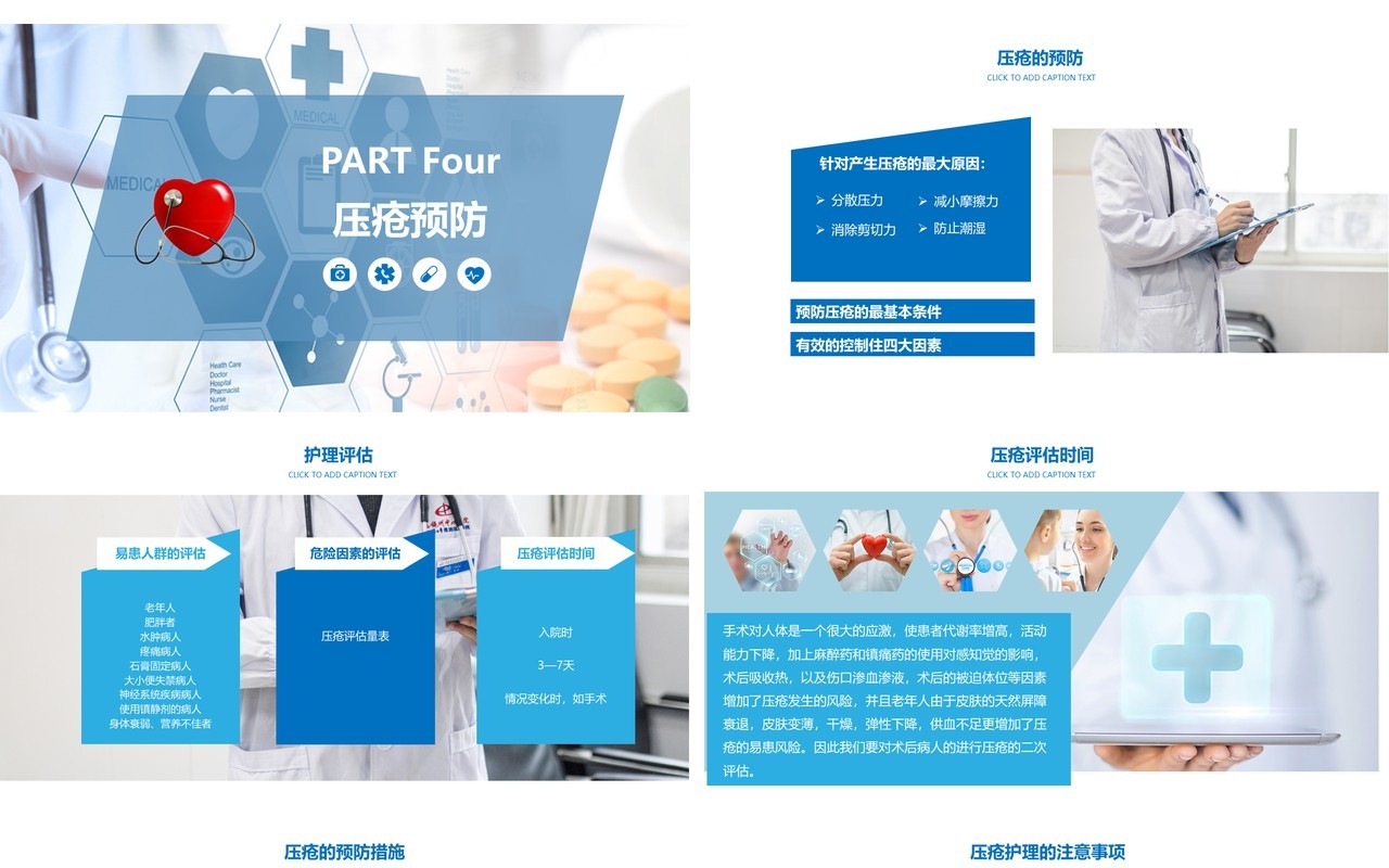 医用医疗压疮预防及护理PPT模板