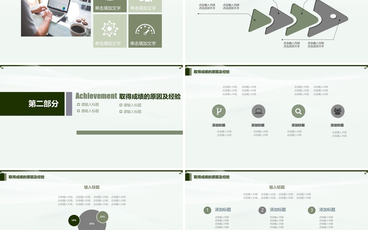 现代创新工作总结PPT模板汇报