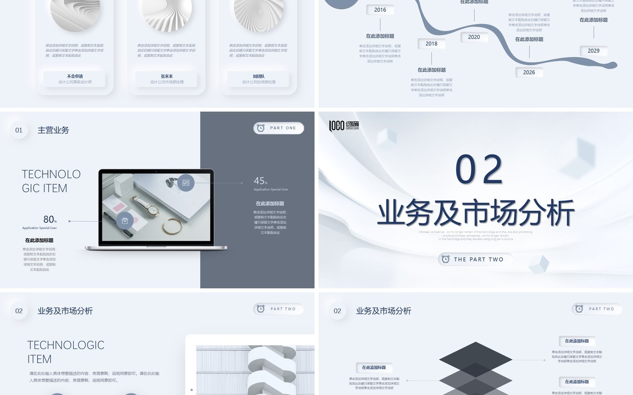 极简微粒体公司商业项目计划书融资方案创业规划PPT模版