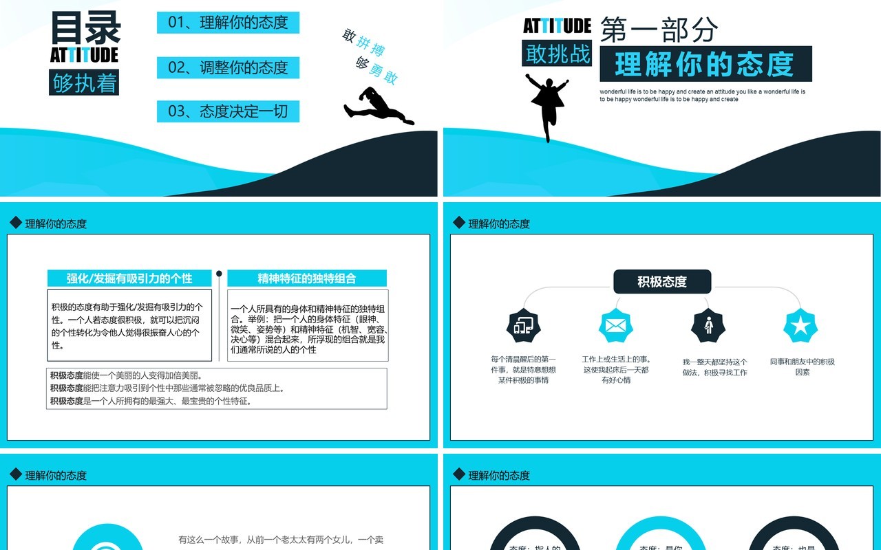 企业管理有态度的员工职场员工心态培训动态PPT模板
