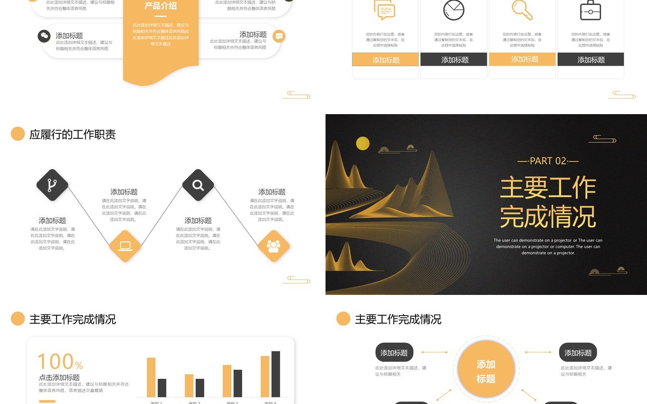 黑金高级个人年终工作总结汇报PPT模板