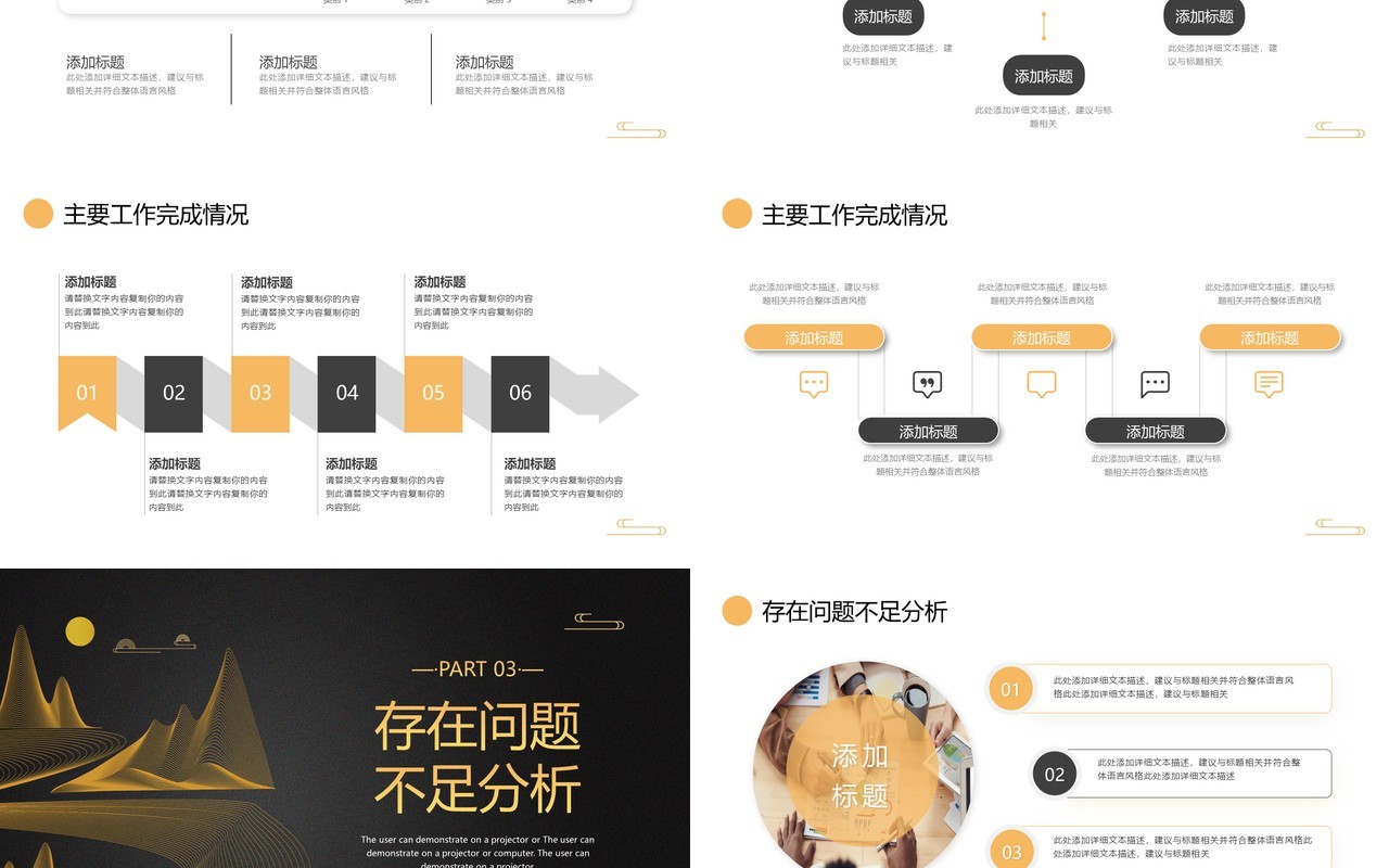 黑金高级个人年终工作总结汇报PPT模板