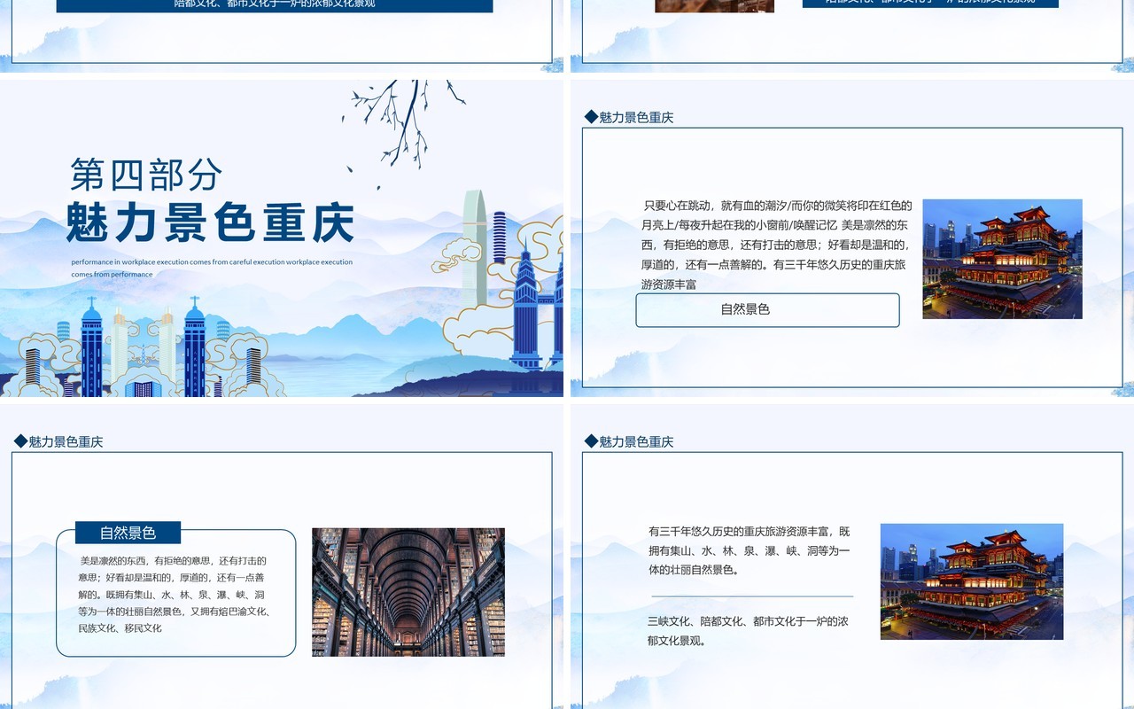 魅力重庆旅游文化宣传介绍动态PPT模板