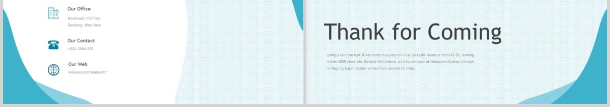 蓝色企业项目产品展示介绍PPT模板flow powerpoint template