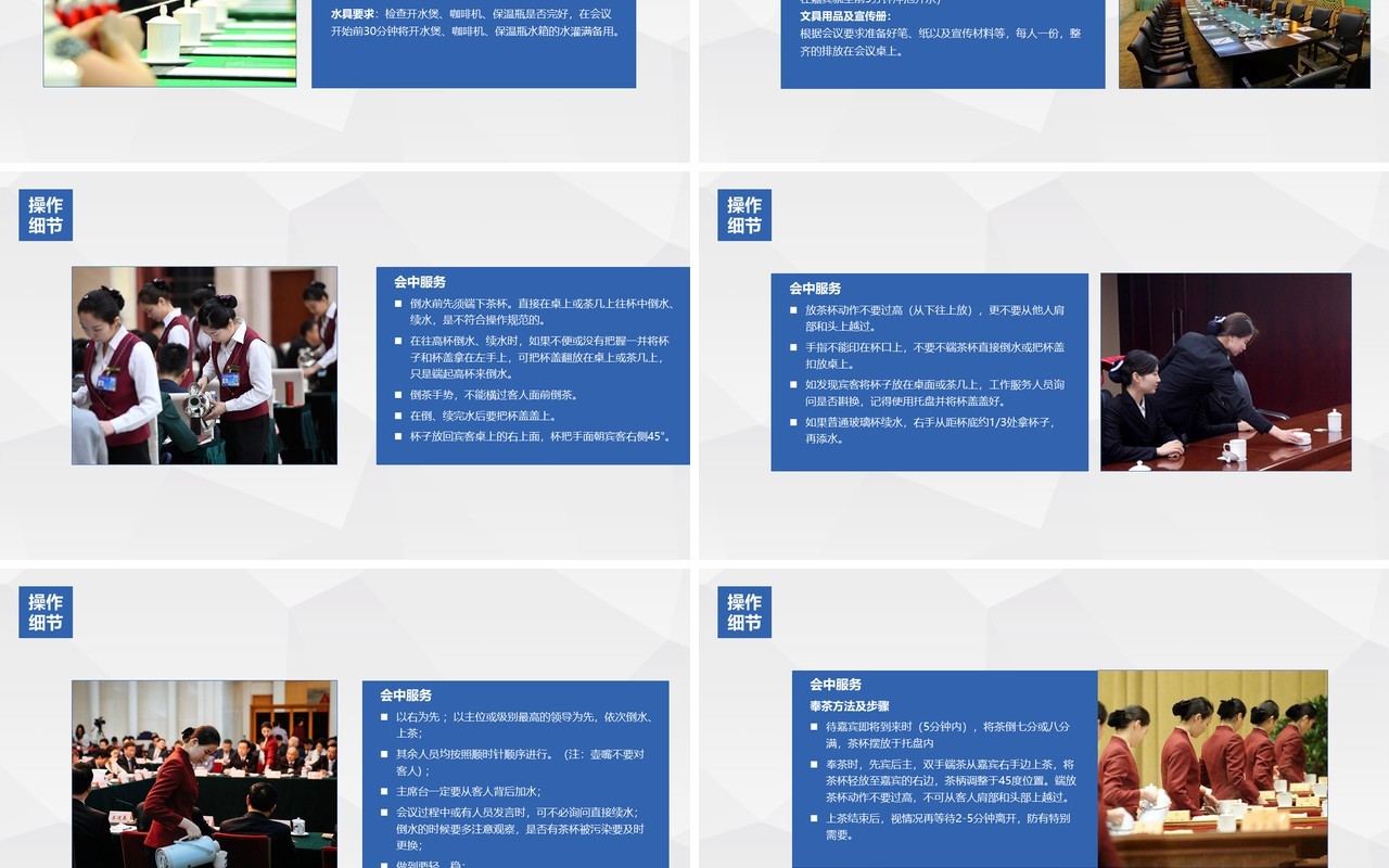 高端商务会议流程接待礼仪培训PPT模板