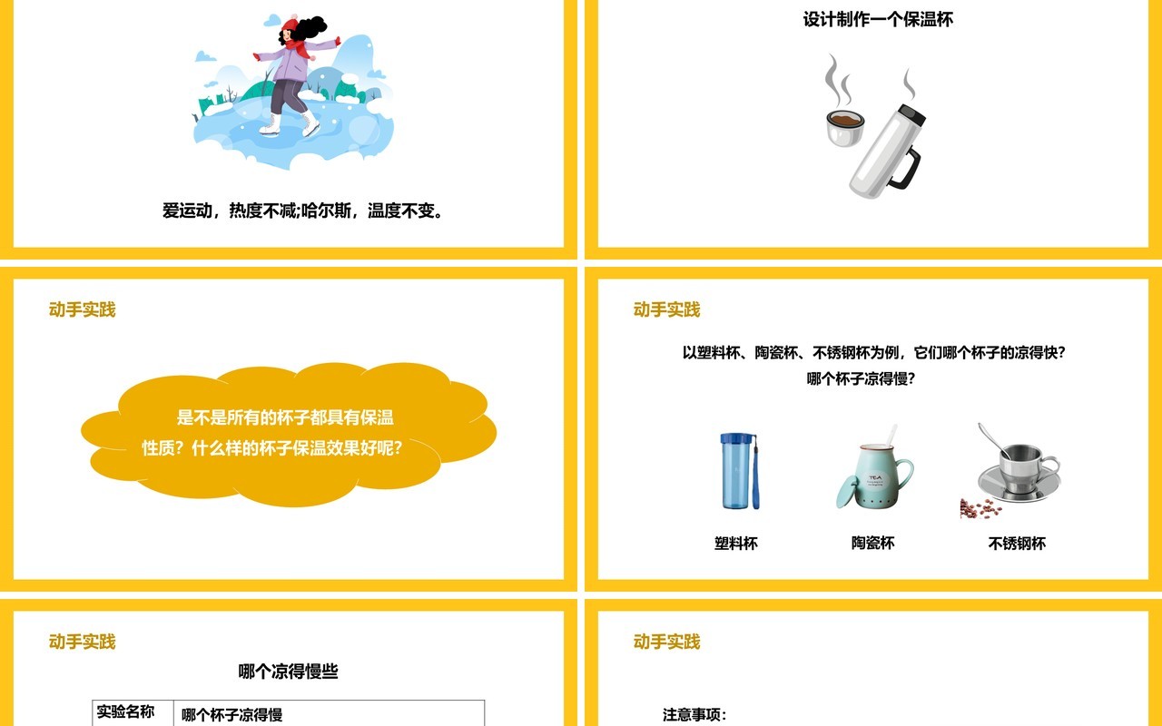 教科版五年级科学下册设计制作一个保温杯课件PPT模板