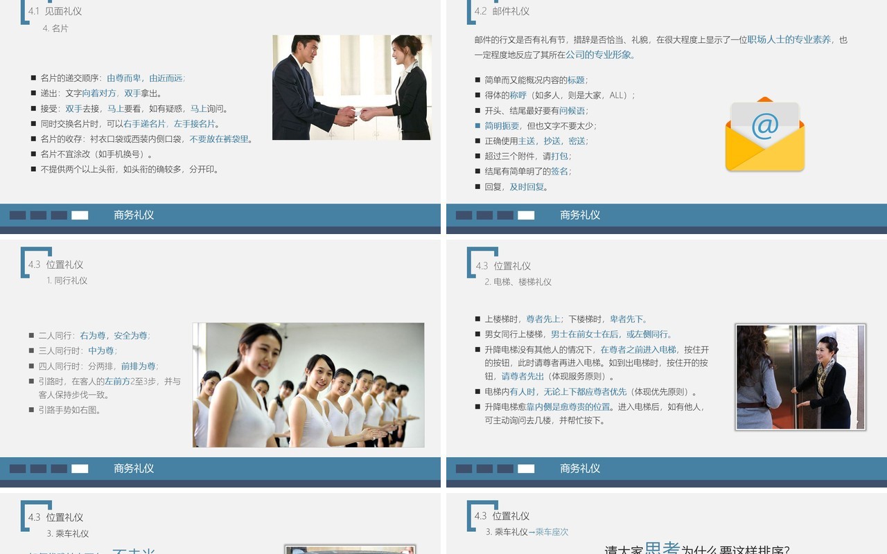 企业员工培训之商务礼仪培训课件PPT模板
