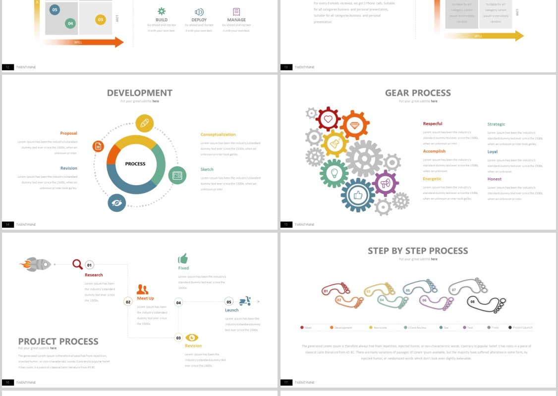 个性高端产品展示公司介绍PPT模板信息图表Twenty Nine - Powerpoint Template