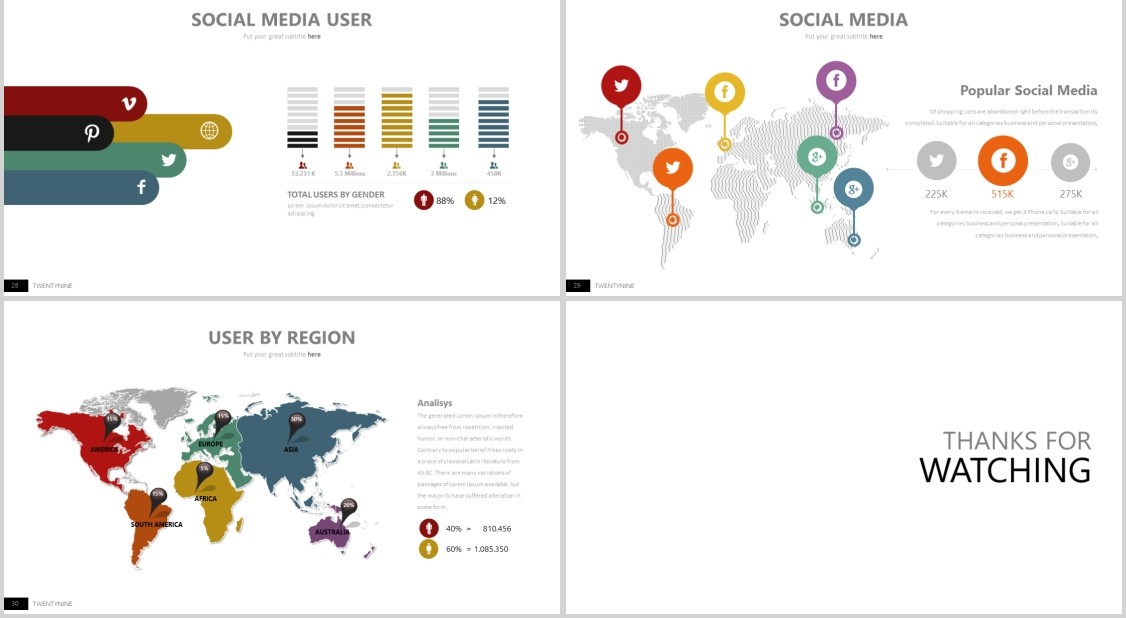 个性高端产品展示公司介绍PPT模板信息图表Twenty Nine - Powerpoint Template