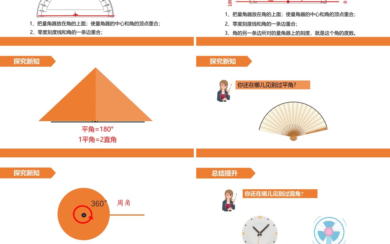 部编版四年级数学上册角的分类课件PPT模板