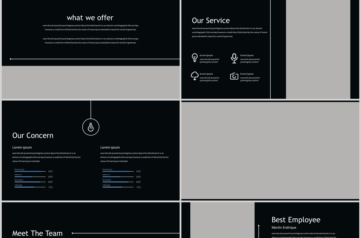 深色商业计划书公司产品项目介绍简介PPT模板Gishery   Powerpoint Template
