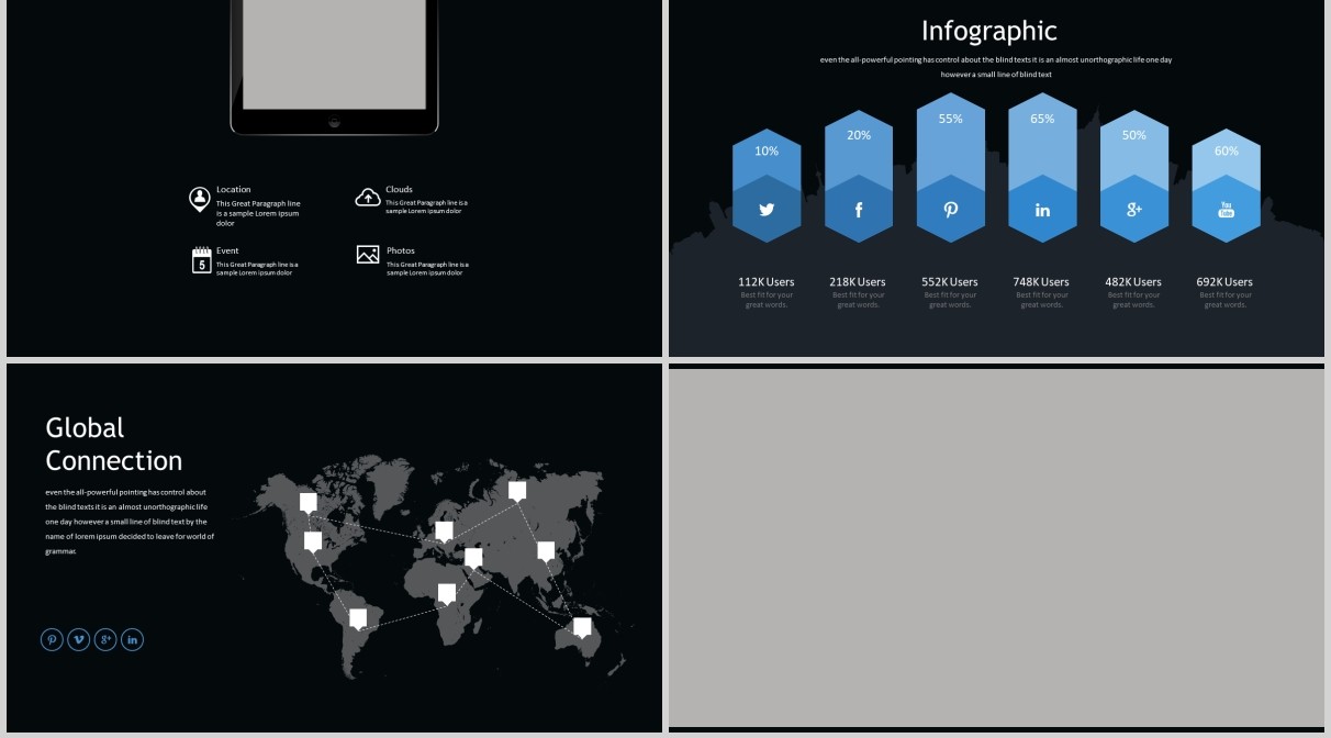 深色商业计划书公司产品项目介绍简介PPT模板Gishery   Powerpoint Template