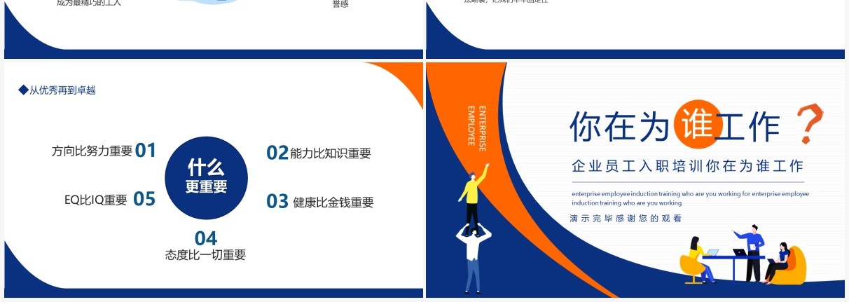 企业员工入职培训你在为谁工作动态PPT模板