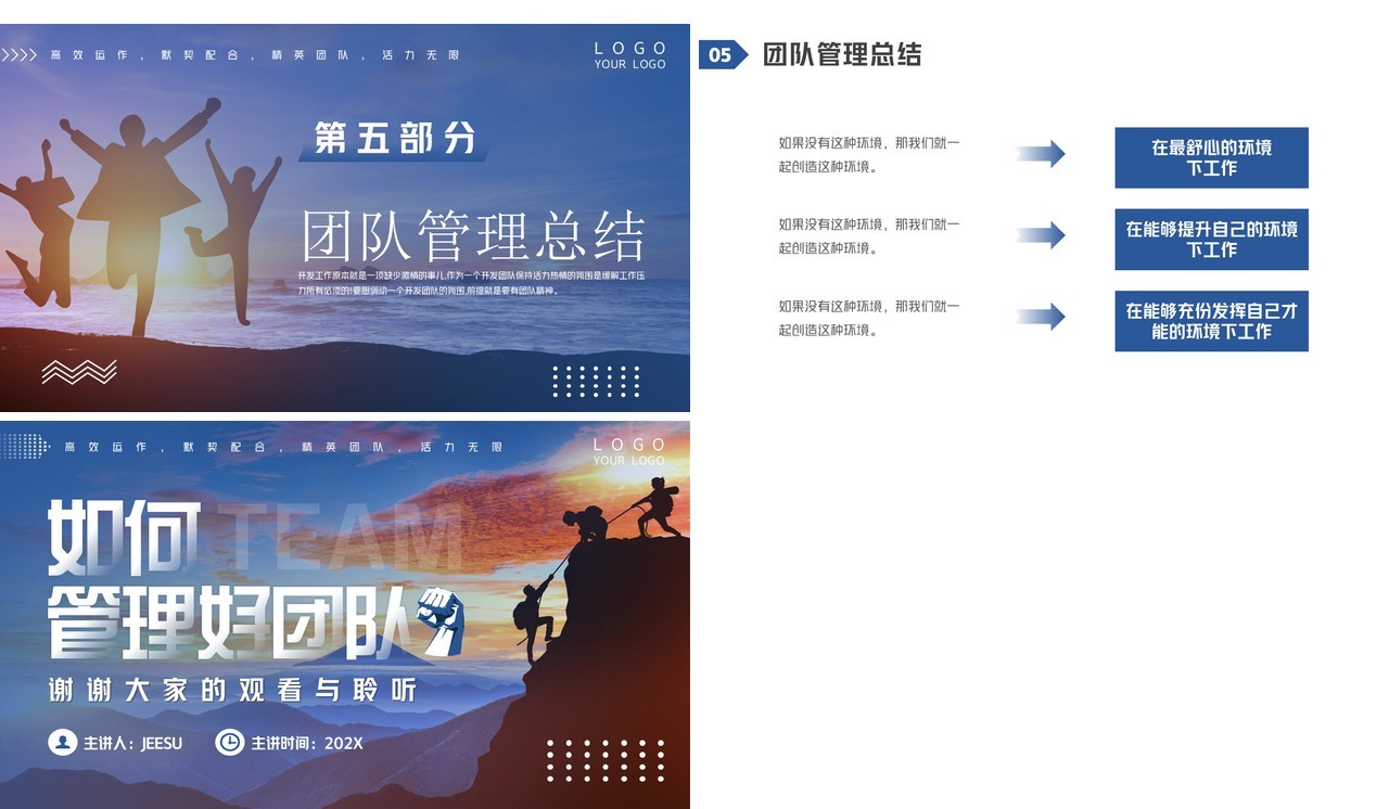 简约风如何管理好团队培训PPT模板