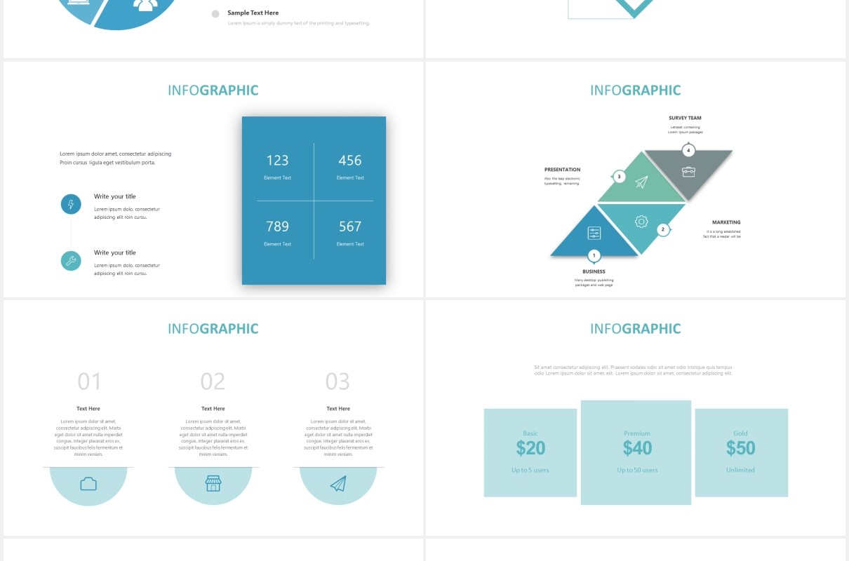 蓝色冲浪国外图片排版PPT模板tariq powerpoint template