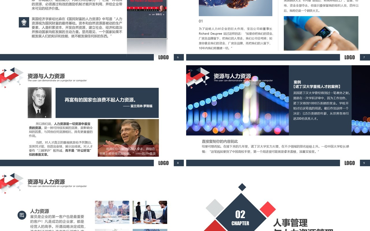 人力资源工作计划总结汇报PPT模板5