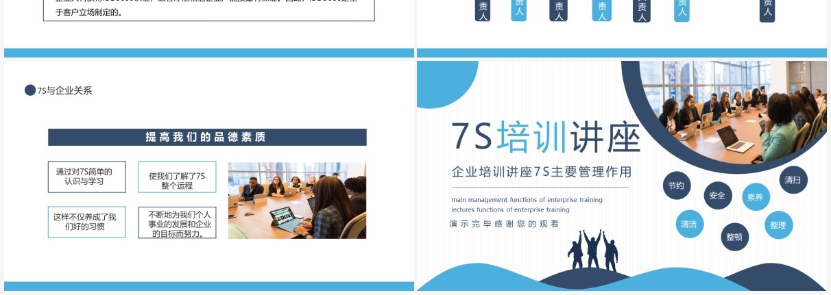 企业培训讲座7S主要管理作用动态PPT模板