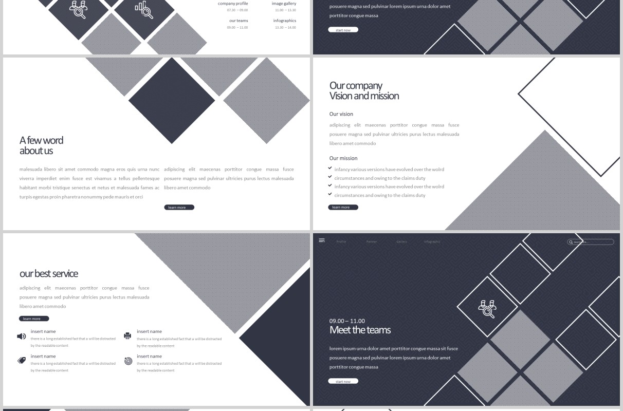 公司简介个人简历PPT模板版式设计Libre Powerpoint Template